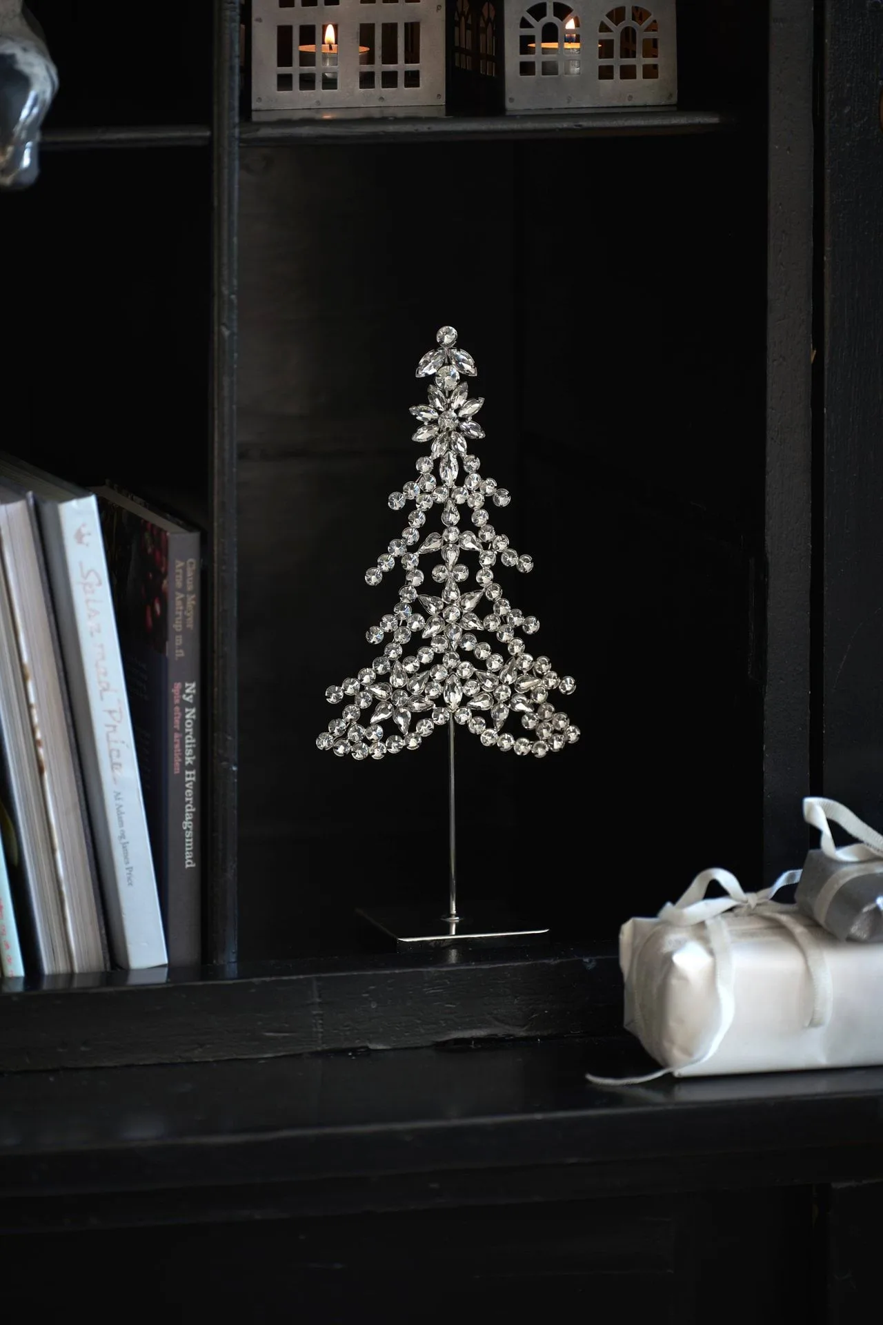 Ada tree dekorationsdetalj, Silverfärgad, 14x8x32 cm Lene Bjerre