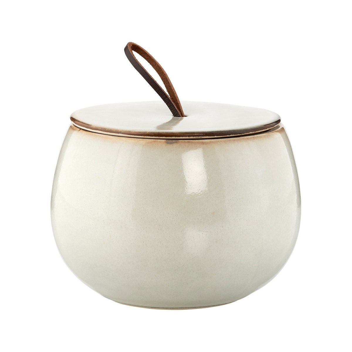 Lene Bjerre Amera burk white sands 11,5 cm | Skandinavisk Design | Förvaringsburkar | Beige