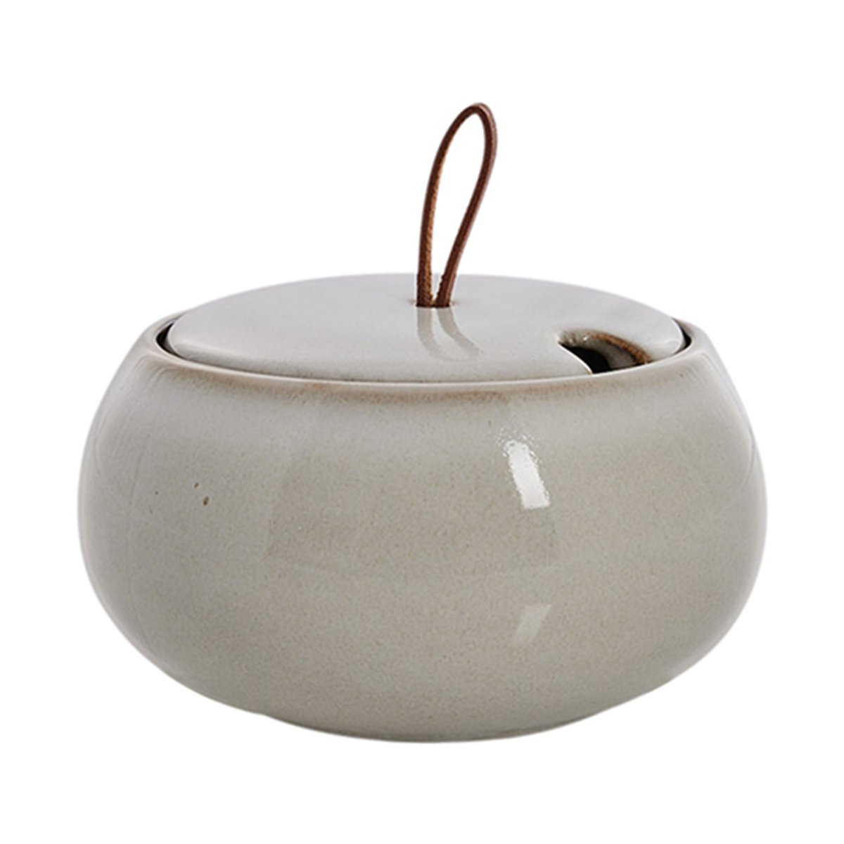 Lene Bjerre Amera sockerskål med lock 13 cm White sands