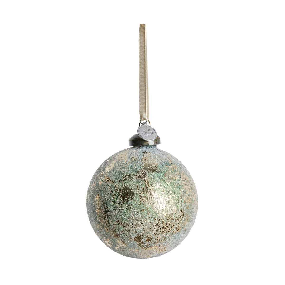 Lene Bjerre Clearena julkula 8 cm Dusty green-gold | Skandinavisk Design | Dekorationsdetaljer | Guldfärgad