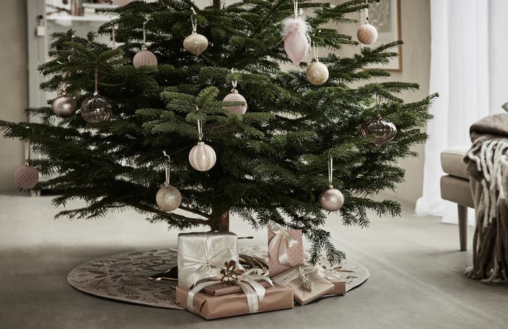 Cristie julgransmatta Ø110 cm, linen-light gold Lene Bjerre