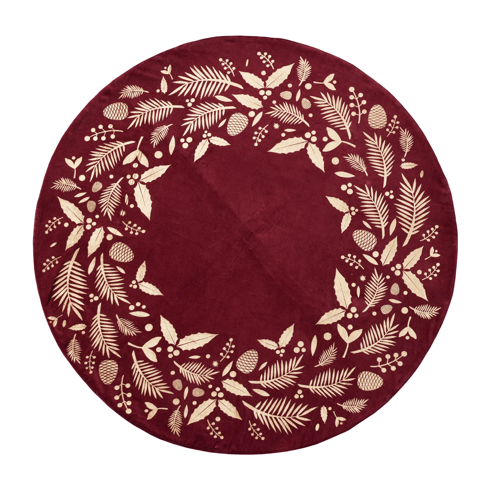 Cristie julgransmatta Ø110 cm, pomegranaten-light gold Lene Bjerre