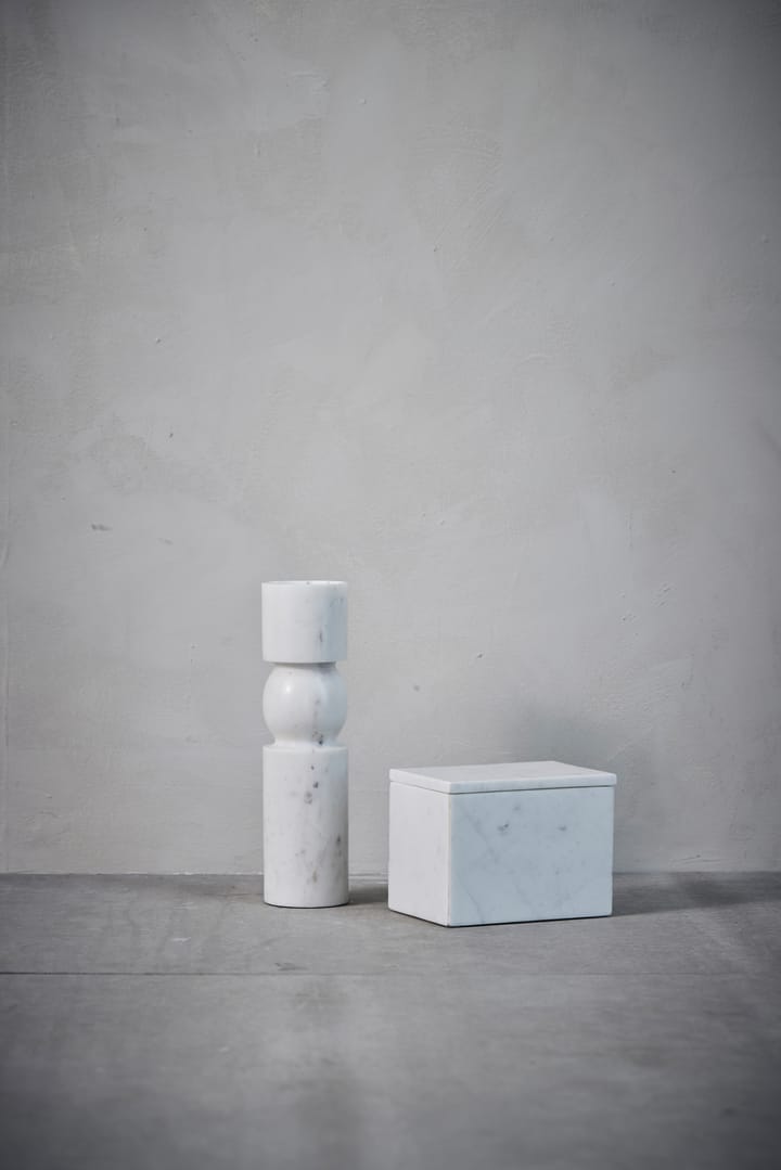 Ellia förvaringslåda marmor 16,5x11,5 cm - White - Lene Bjerre