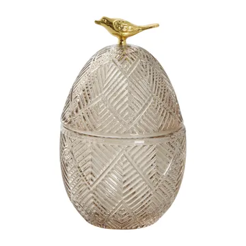 Esmia påskägg 15 cm - Dark grey-light gold - Lene Bjerre