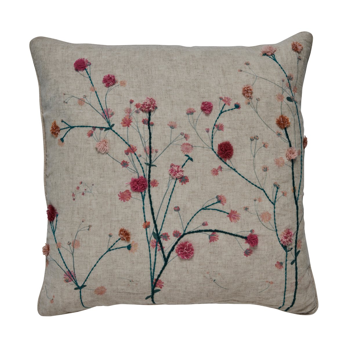 Lene Bjerre Hallie kudde 50x50 cm Linen | Skandinavisk Design | Kuddar | Beige