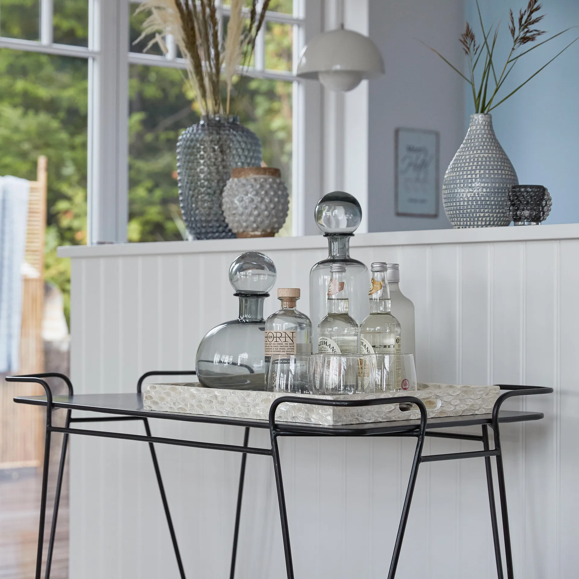 Hedria karaff 40 cm, Smoked grey Lene Bjerre