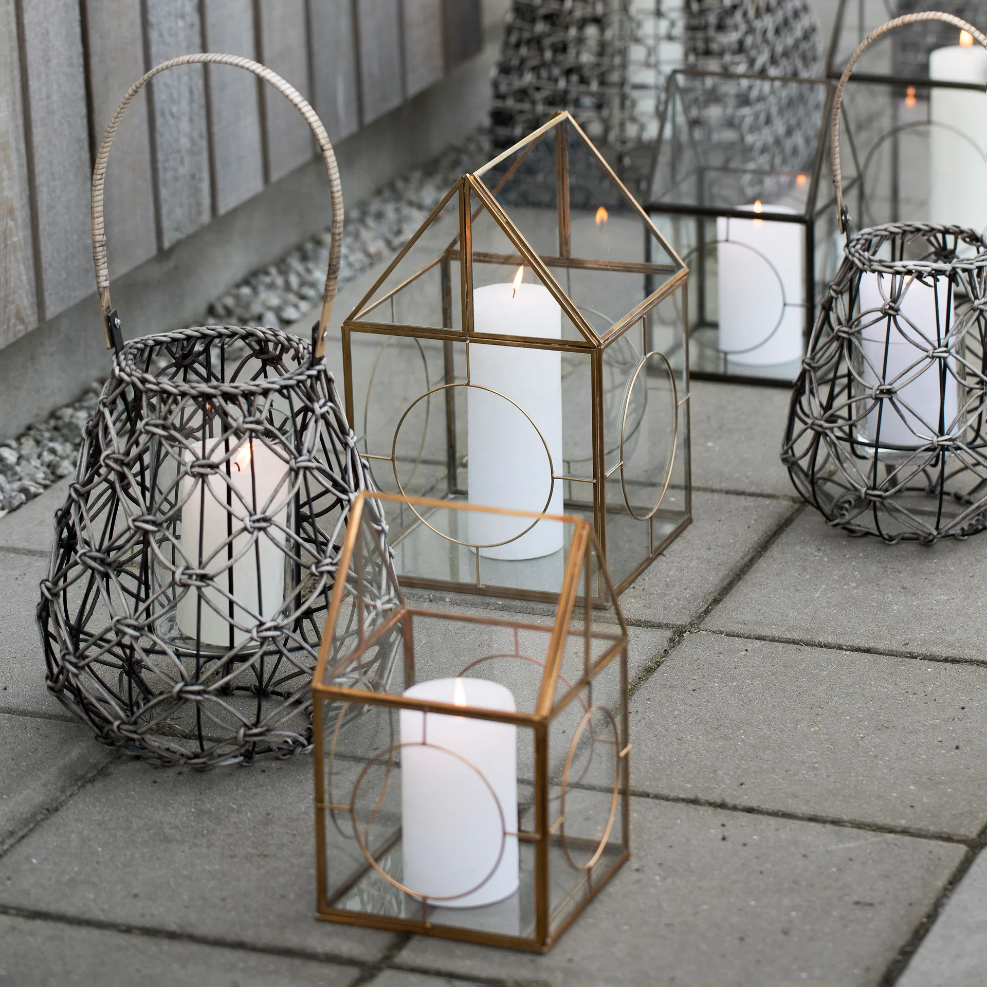 Lene Bjerre Rustic blockljus, vit 12,5 cm Lene Bjerre