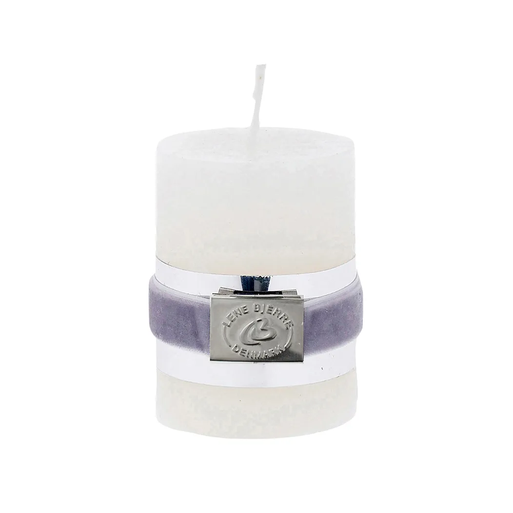 Lene Bjerre Rustic blockljus, vit 6 cm Lene Bjerre