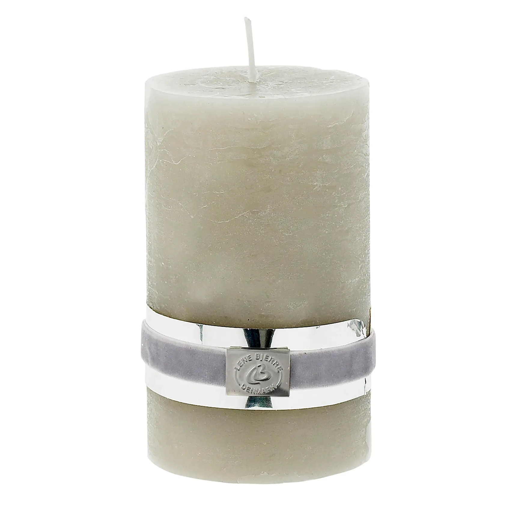 Lene Bjerre Rustic ljus silver grey Ø7,5 cm, 12,5 cm Lene Bjerre