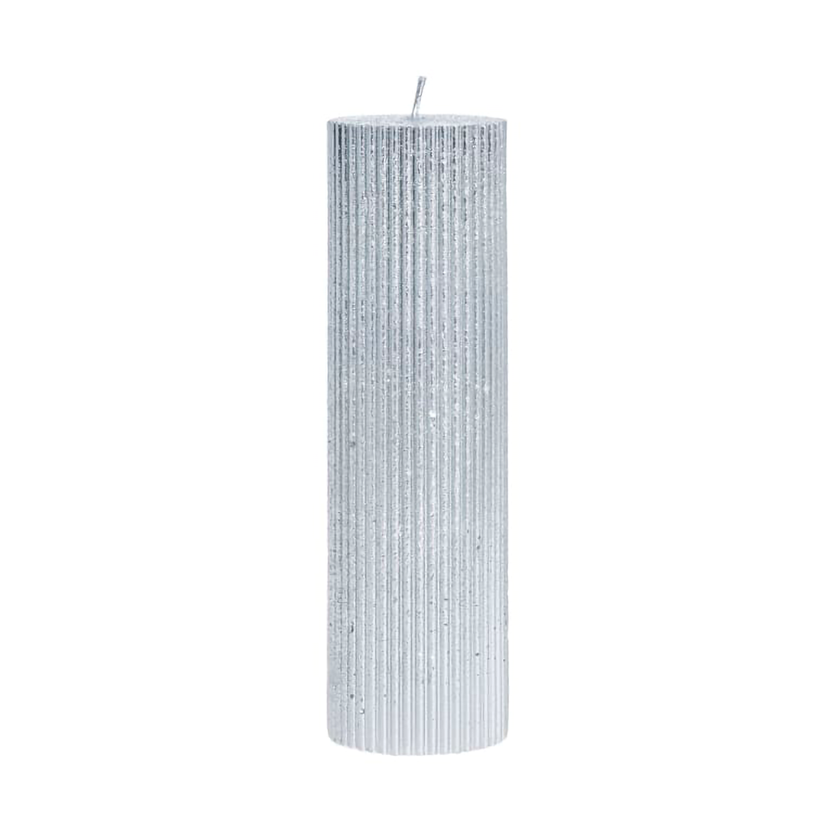 Lene Bjerre Lissa ljus 6x20 cm Silver | Skandinavisk Design | Ljus | Silverfärgad