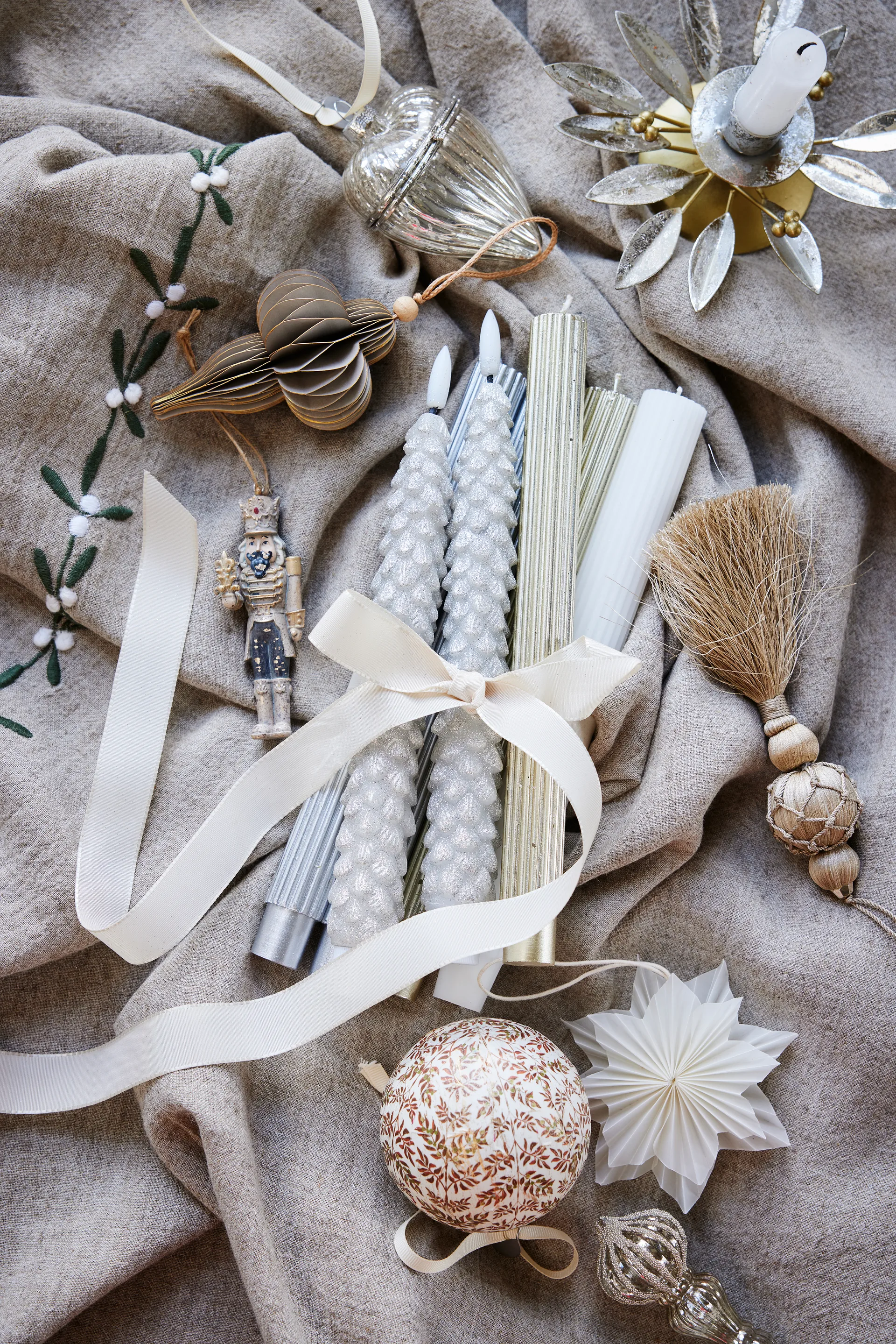 Livissia kronljus 24,5 cm 2-pack, Vit Lene Bjerre