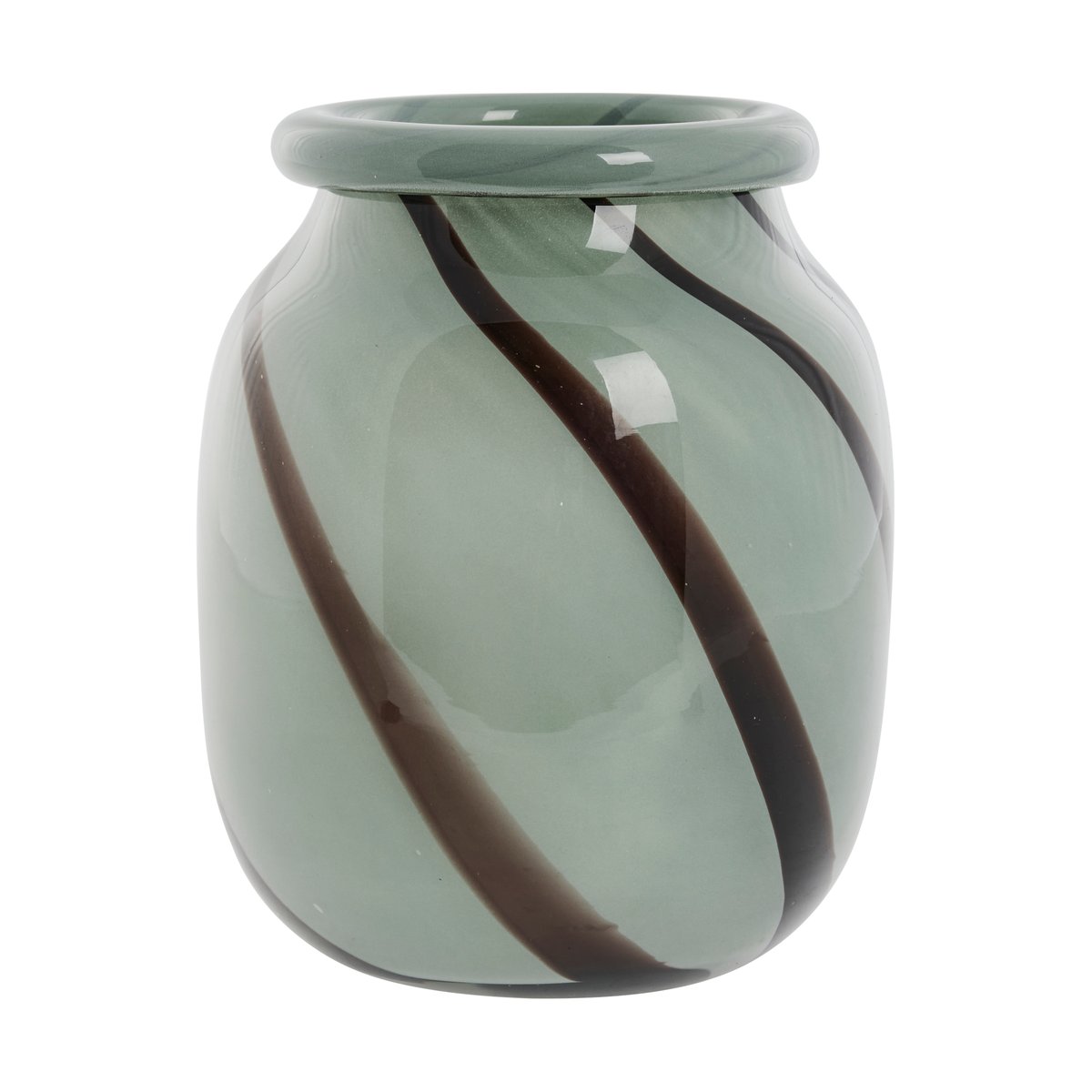 Lene Bjerre Marena vas 16 cm Green-black | Skandinavisk Design | Vaser | Grön