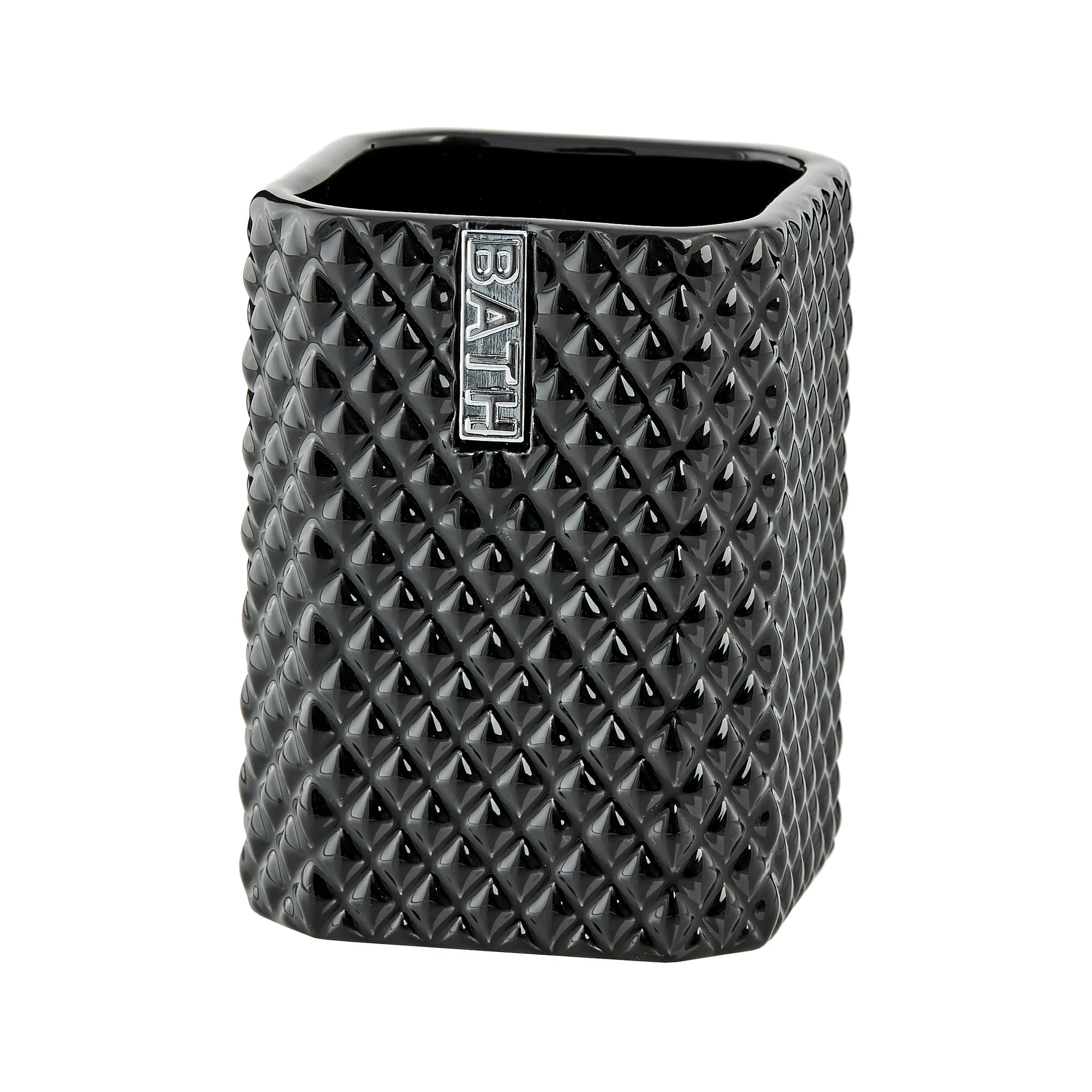 Marion tandborstmugg 10,5 cm, Black-silver Lene Bjerre