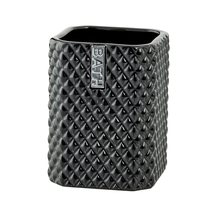 Marion tandborstmugg 10,5 cm - Black-silver - Lene Bjerre