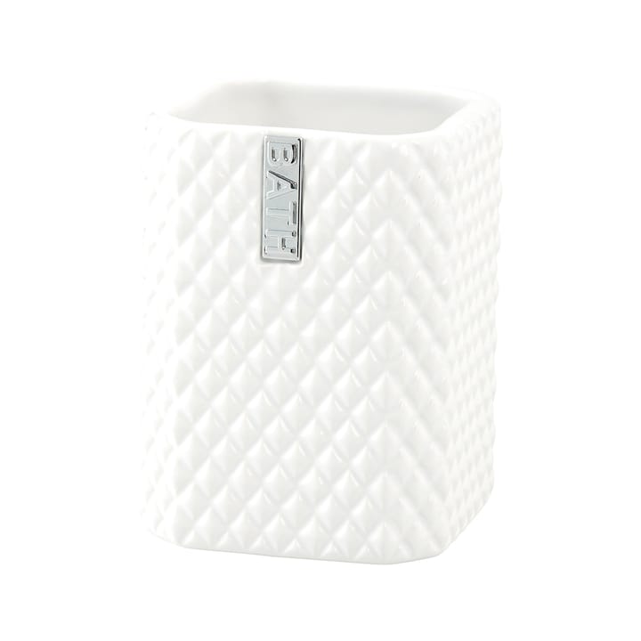 Marion tandborstmugg 10,5 cm - White-silver - Lene Bjerre