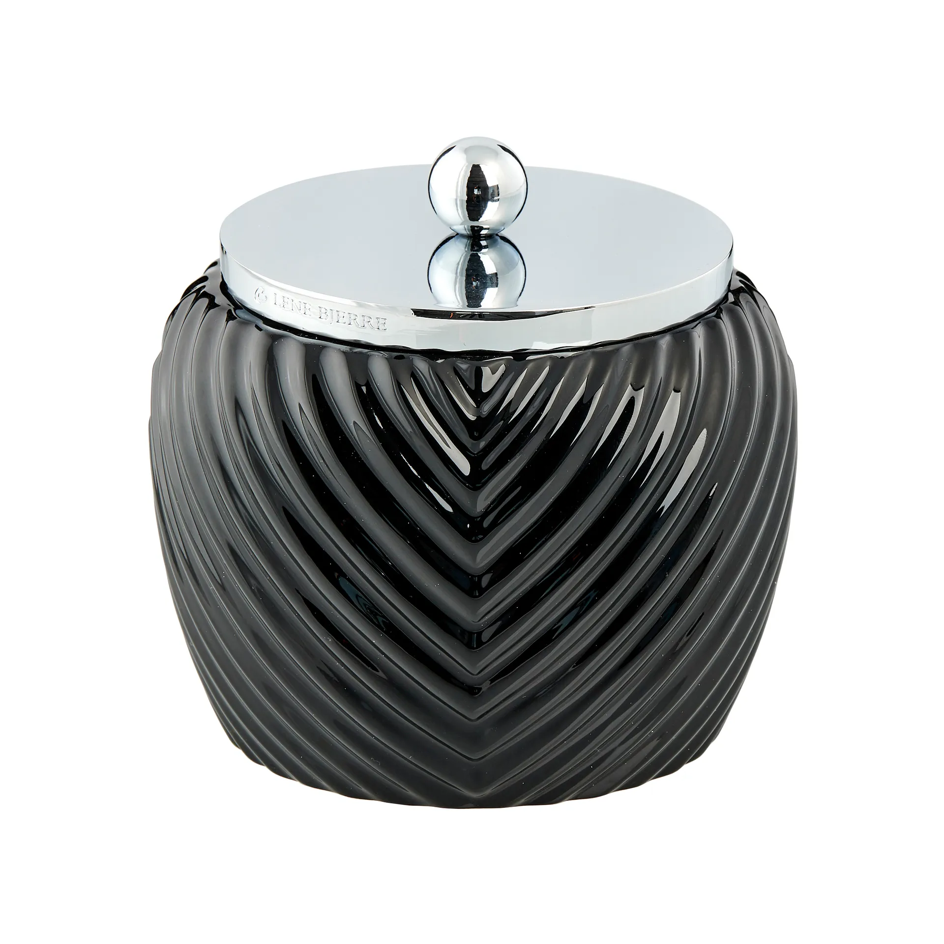 Milda burk 12 cm, Black-silver Lene Bjerre