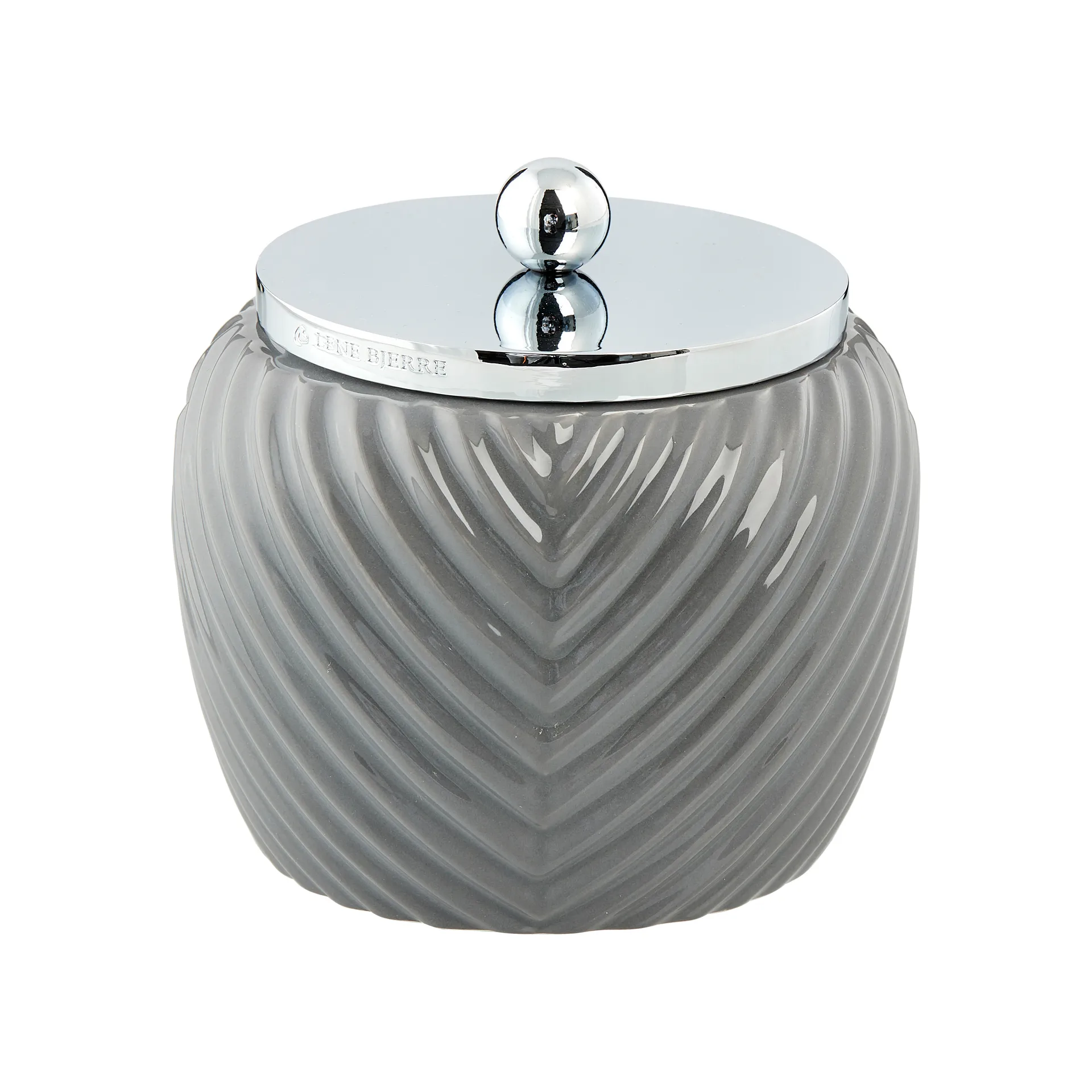 Milda burk 12 cm, Monument grey-silver Lene Bjerre