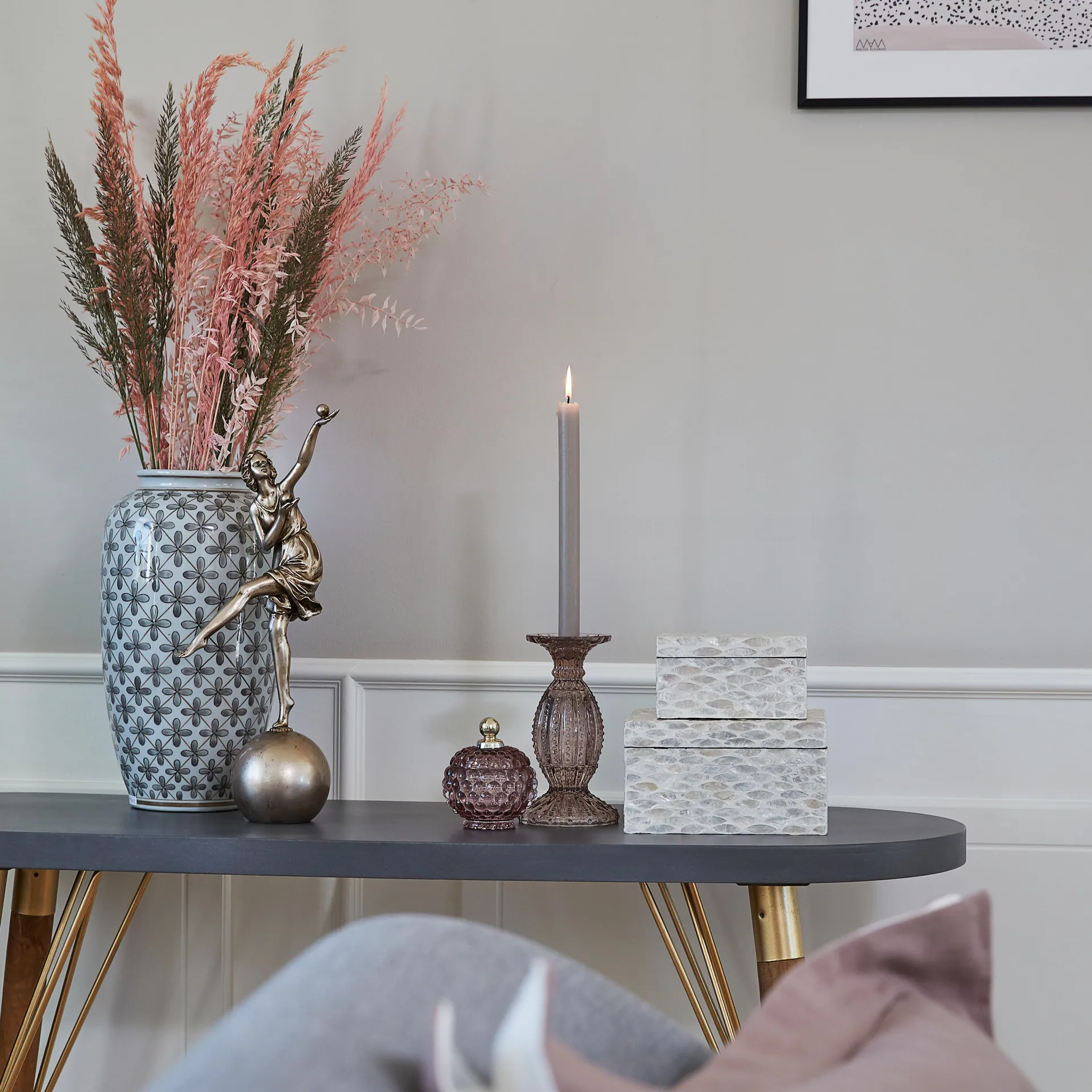 Miya förvaringsburk med lock Ø10 cm, Misty rose Lene Bjerre