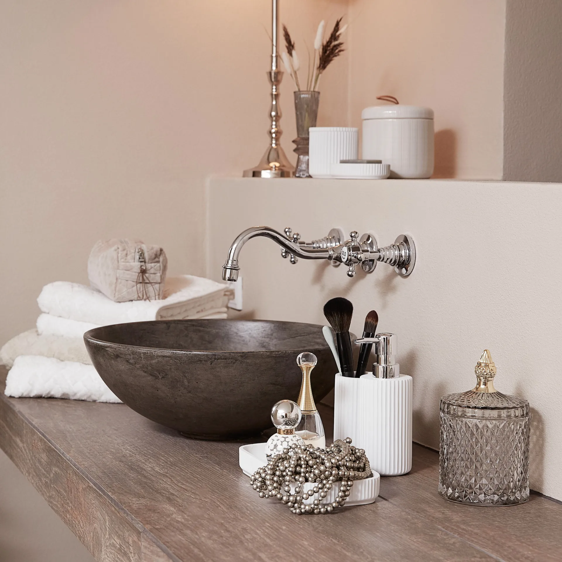 Miya förvaringsburk med lock Ø10,5 cm, Ljusgrå Lene Bjerre