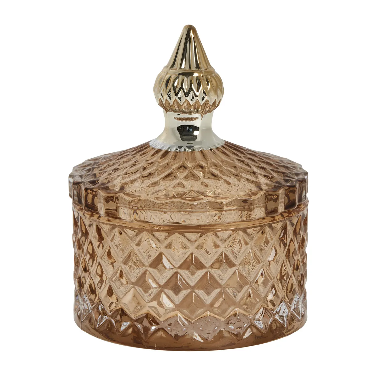 Lene Bjerre Miya förvaringsburk med lock Ø8,5 cm Golden brown