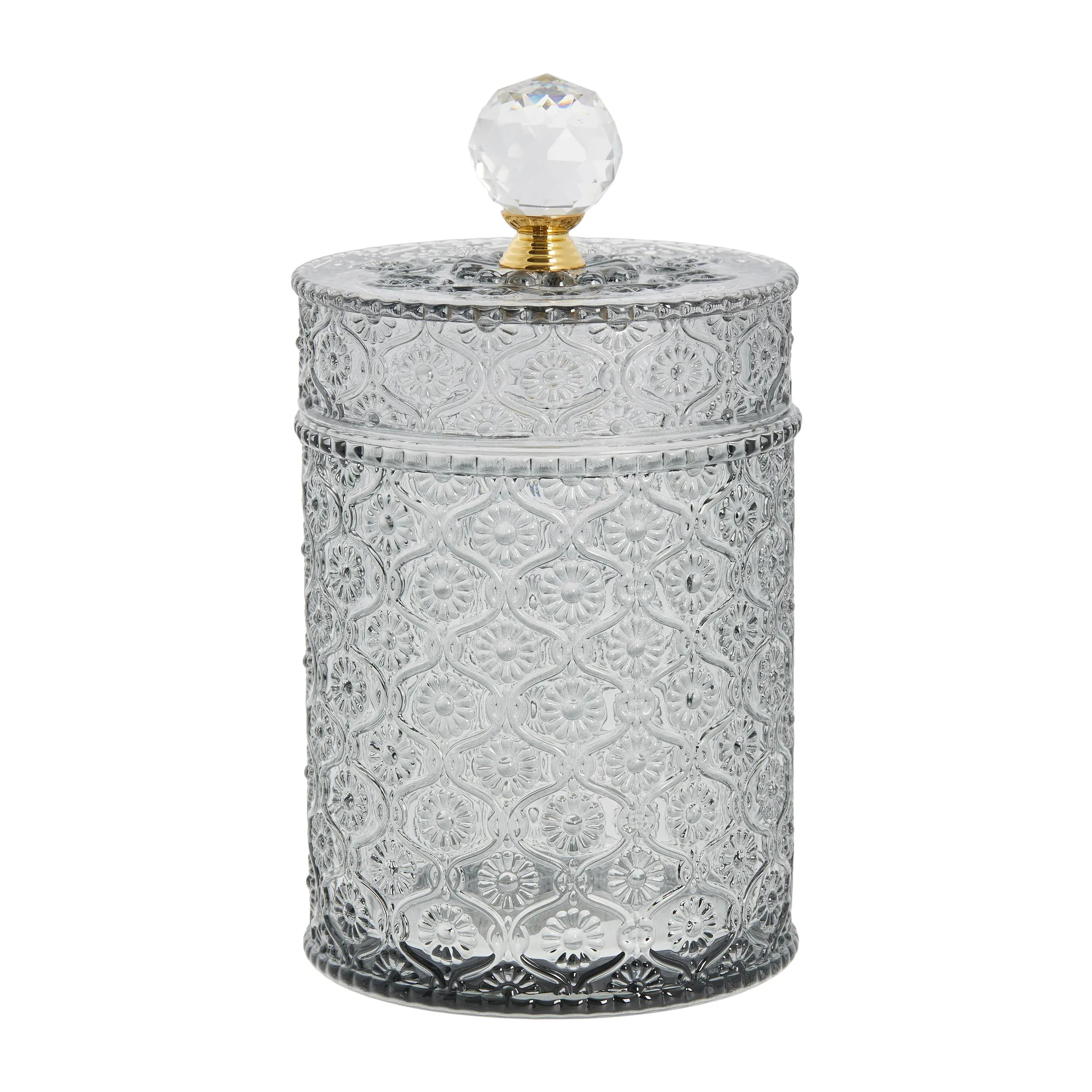 Miyelle förvaringsburk med lock Ø10 cm, Grey Lene Bjerre