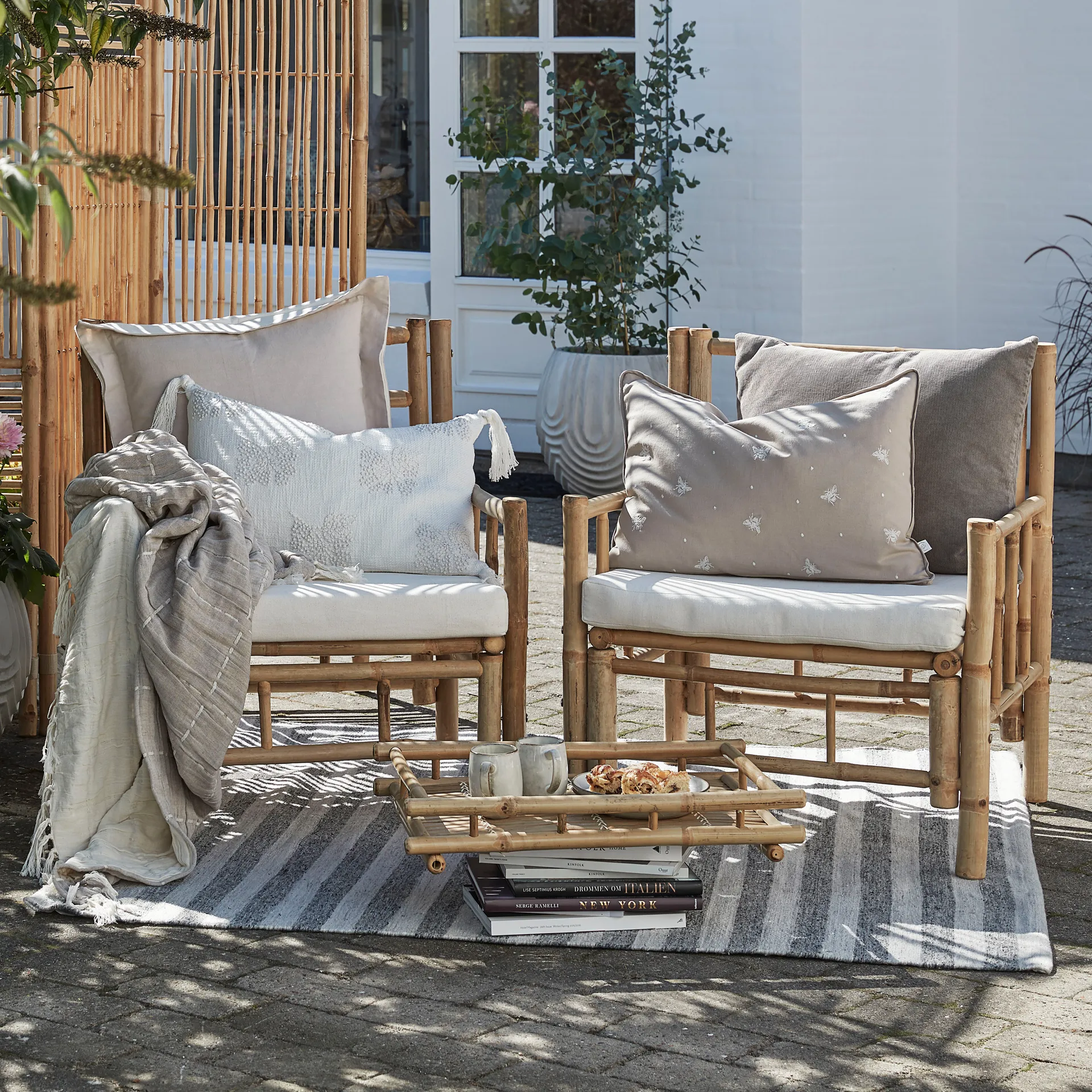 Monille kudde 50x50 cm, Silver grey Lene Bjerre