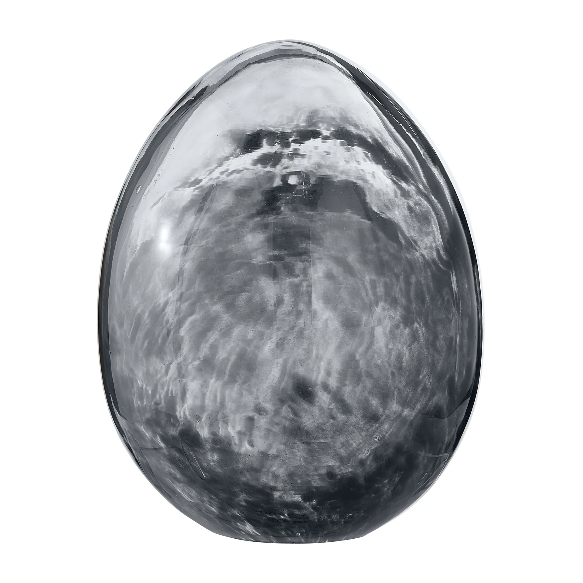 Murina dekorationsägg 15 cm, Clear-black Lene Bjerre