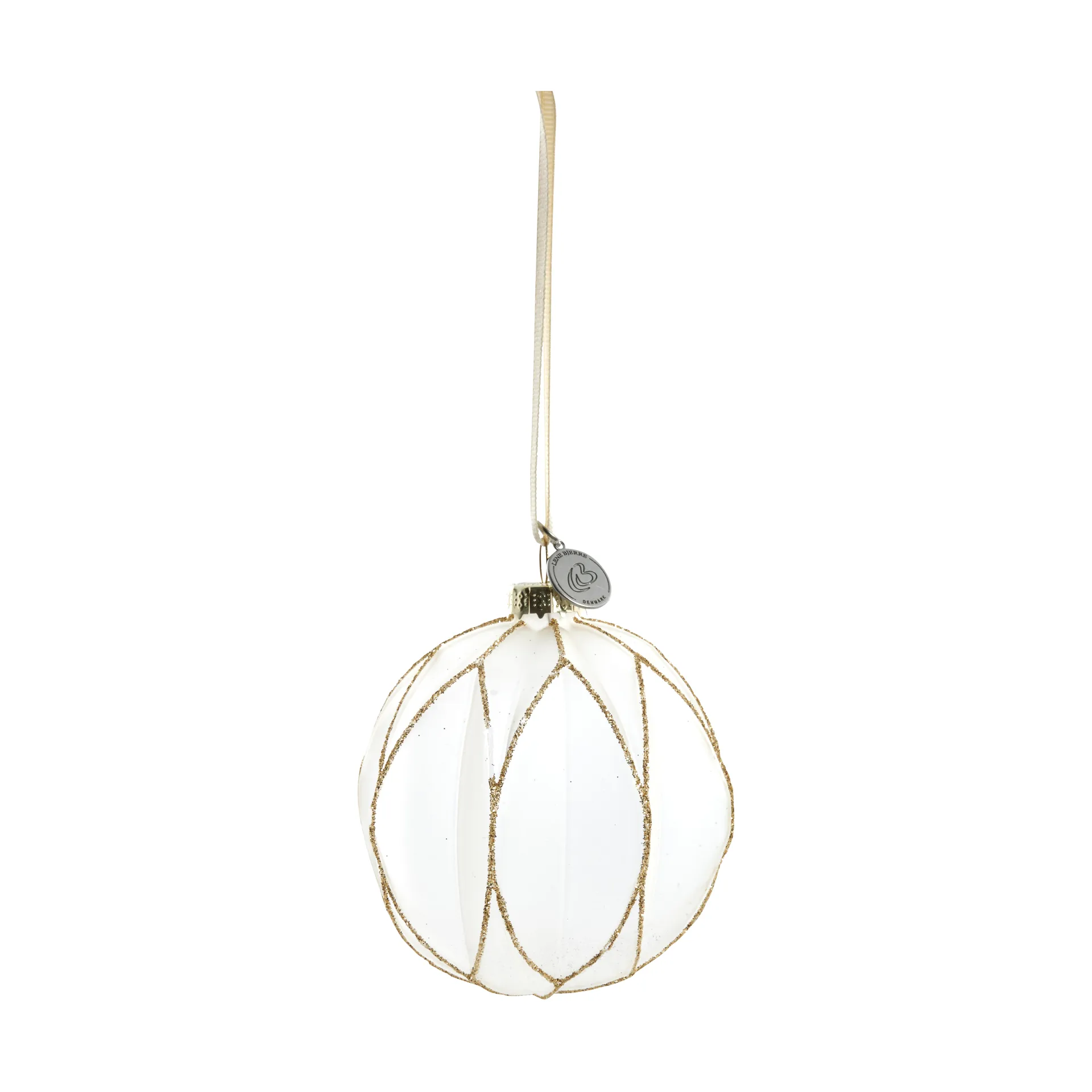 Navina julgranskula Ø8 cm, White-Light gold Lene Bjerre