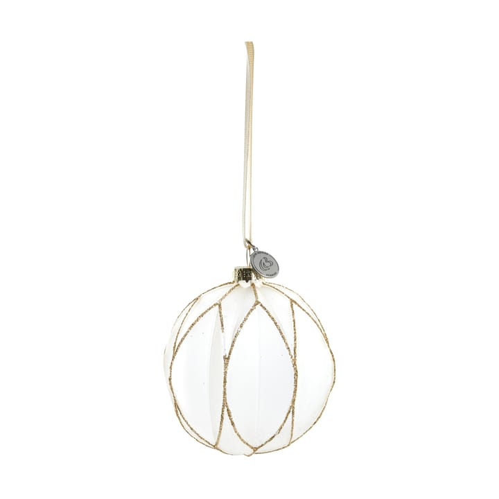 Navina julgranskula Ø8 cm - White-Light gold - Lene Bjerre