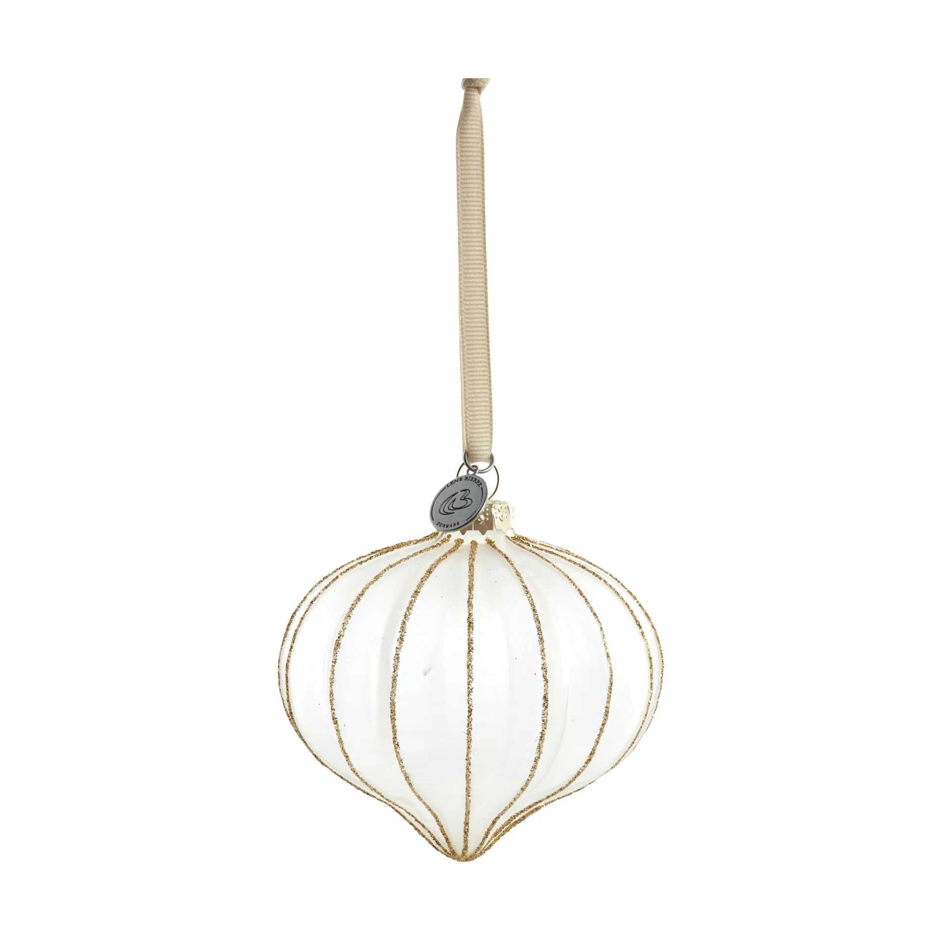 Navina julgranskula 8 cm, White-Light gold Lene Bjerre
