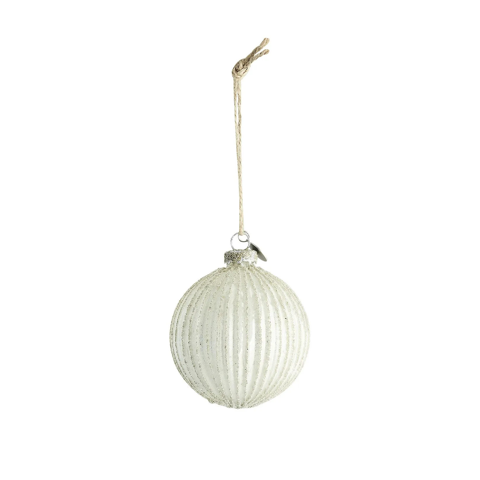 Norille julkula Ø8 cm, Antique white-silver Lene Bjerre