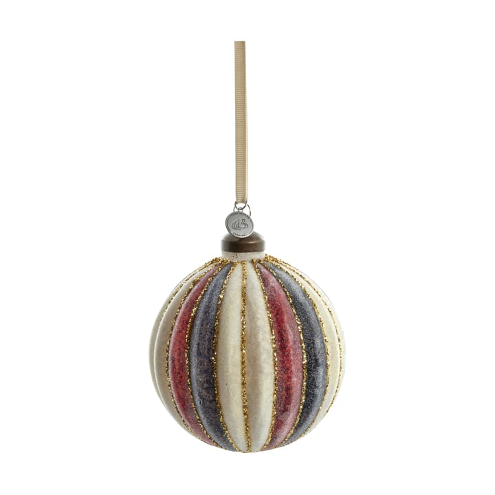 Noville julgranskula Ø10 cm, White-dark grey-Pomegranate Lene Bjerre