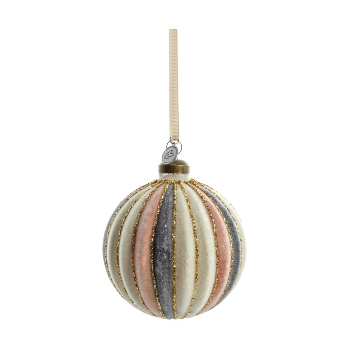 Noville julgranskula Ø10 cm - White-dark grey-rose - Lene Bjerre