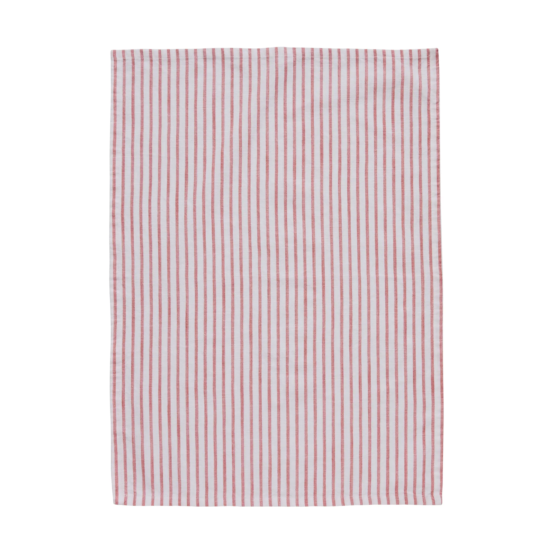 Olivia kökshandduk smala ränder 50x70 cm, Off White-Dark Coral Lene Bjerre