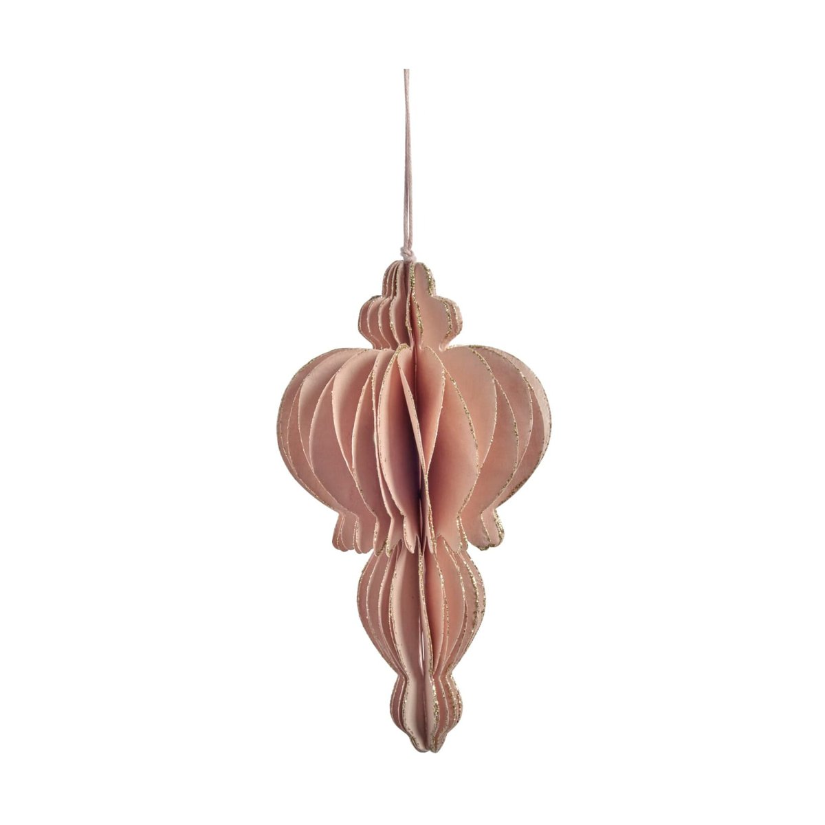 Lene Bjerre Pappia julhänge 15 cm Rose | Skandinavisk Design | Dekorationsdetaljer | Rosa