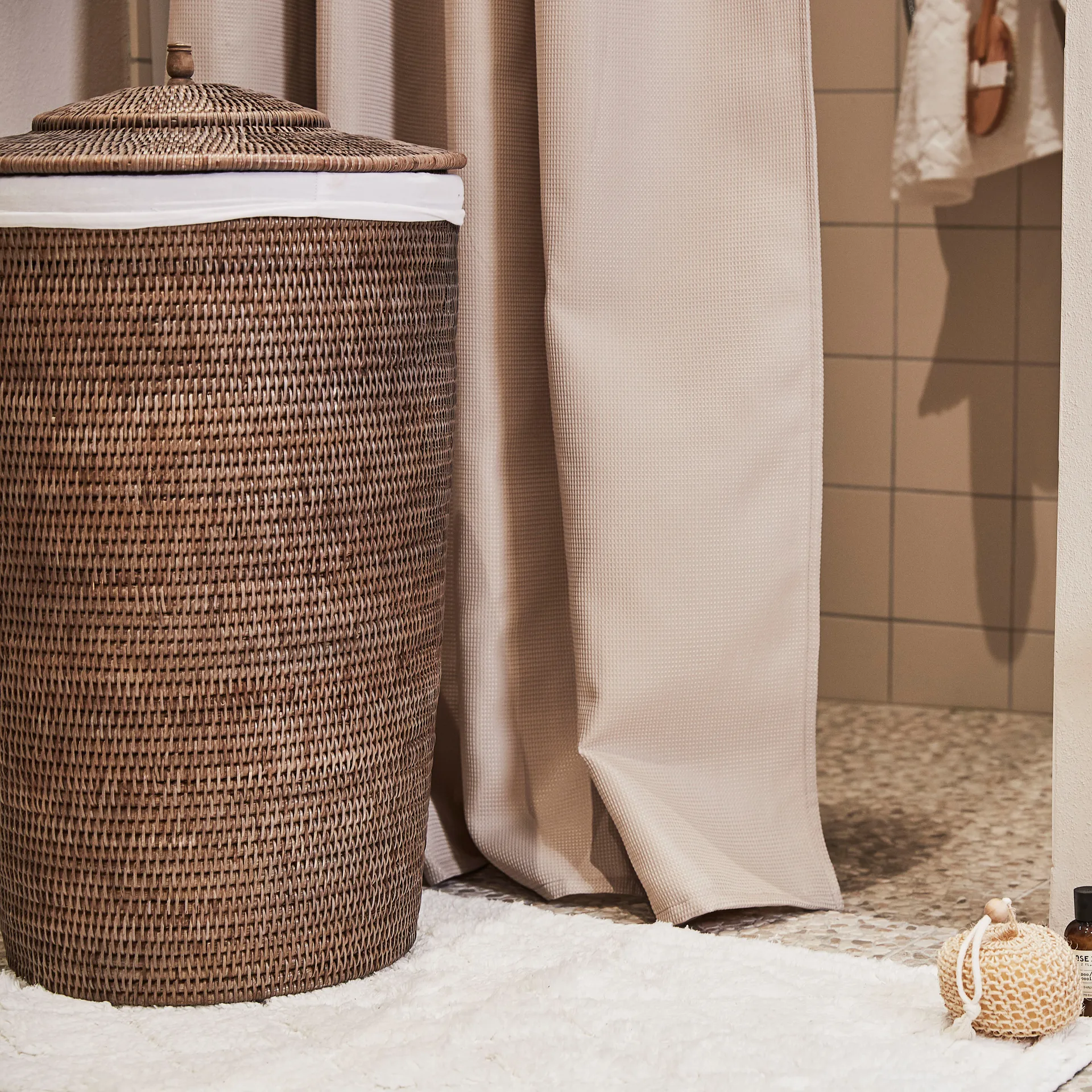 Portia badrumsmatta 60x90 cm, Vit Lene Bjerre