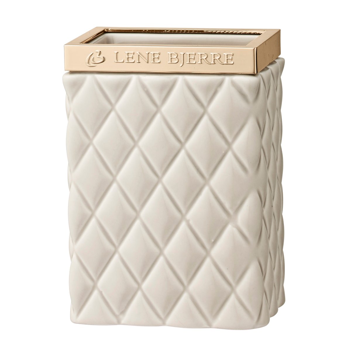 Lene Bjerre Portia tandborstmugg camel-guld | Skandinavisk Design | Tandborsthållare | Beige