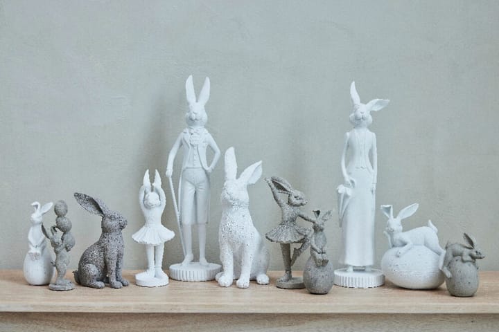 Semina figurin poserande hare 21 cm - White - Lene Bjerre