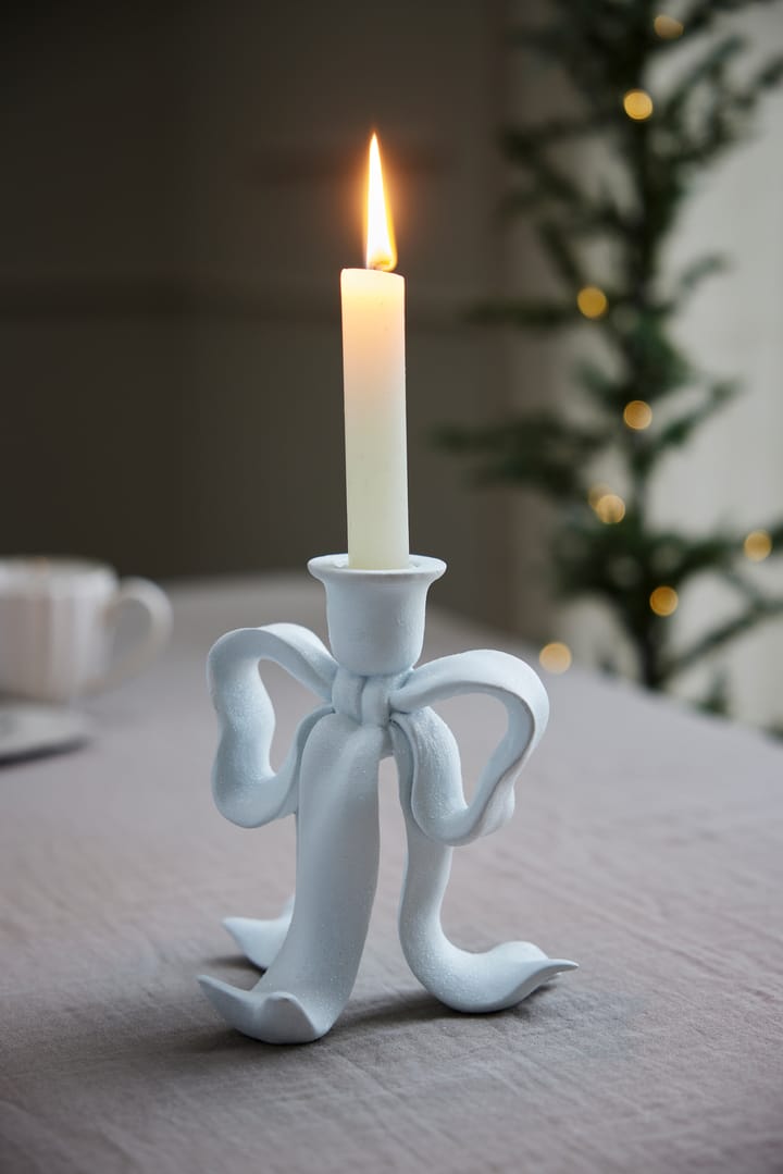 Serafina bow ljusstake 19,7 cm, Vit Lene Bjerre