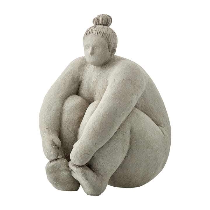 Serafina dekoration kvinna sittande 24 cm - Grey - Lene Bjerre