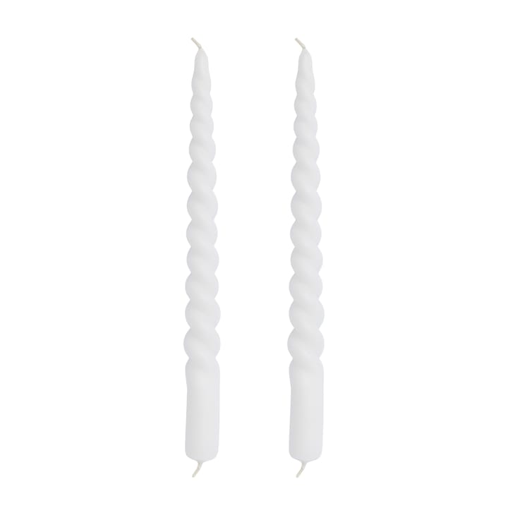 Twisted skruvade ljus 25 cm 2-pack - White - Lene Bjerre