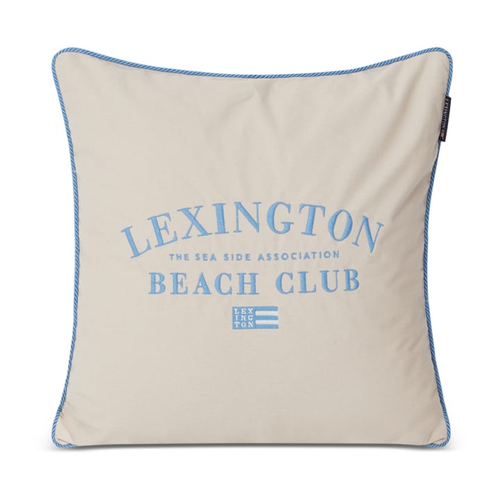 Beach Club Embroidered kuddfodral 50x50 cm - Beige-blå - Lexington