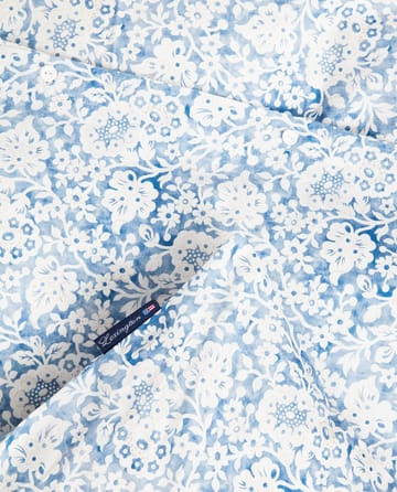 Blue Floral Printed Cotton Sateen bäddset - 50x60 cm, 150x210 cm - Lexington