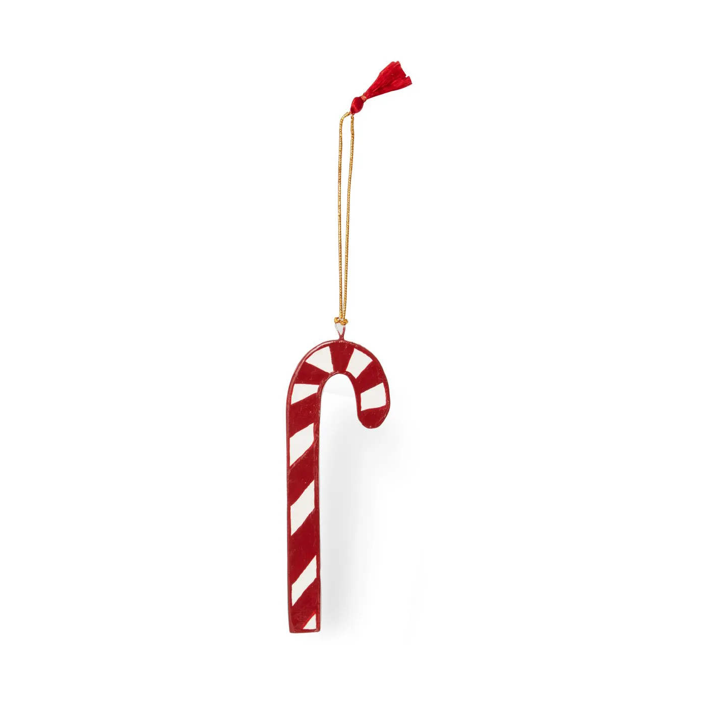 Candy Cane Papier Maché julgranshänge, 12 cm Lexington