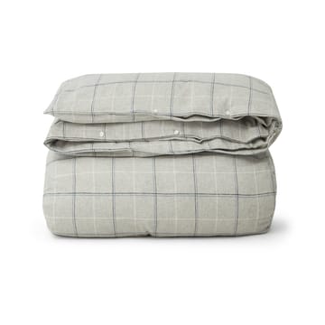 Checked Cotton Flannel påslakan 150x210 cm - Light gray-dove - Lexington