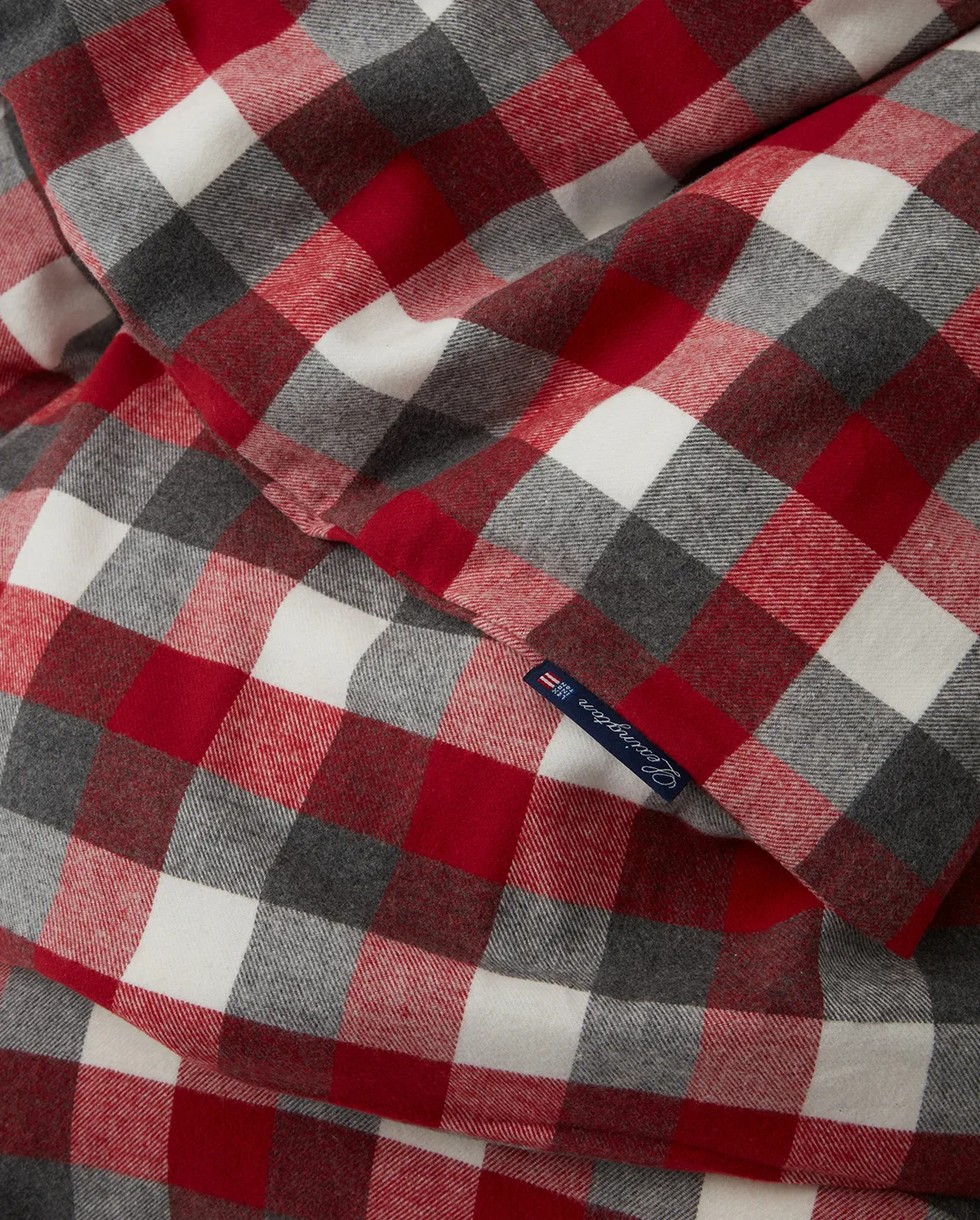 Checked Flannel bäddset, 2x50x60 cm, 220x220 cm Lexington