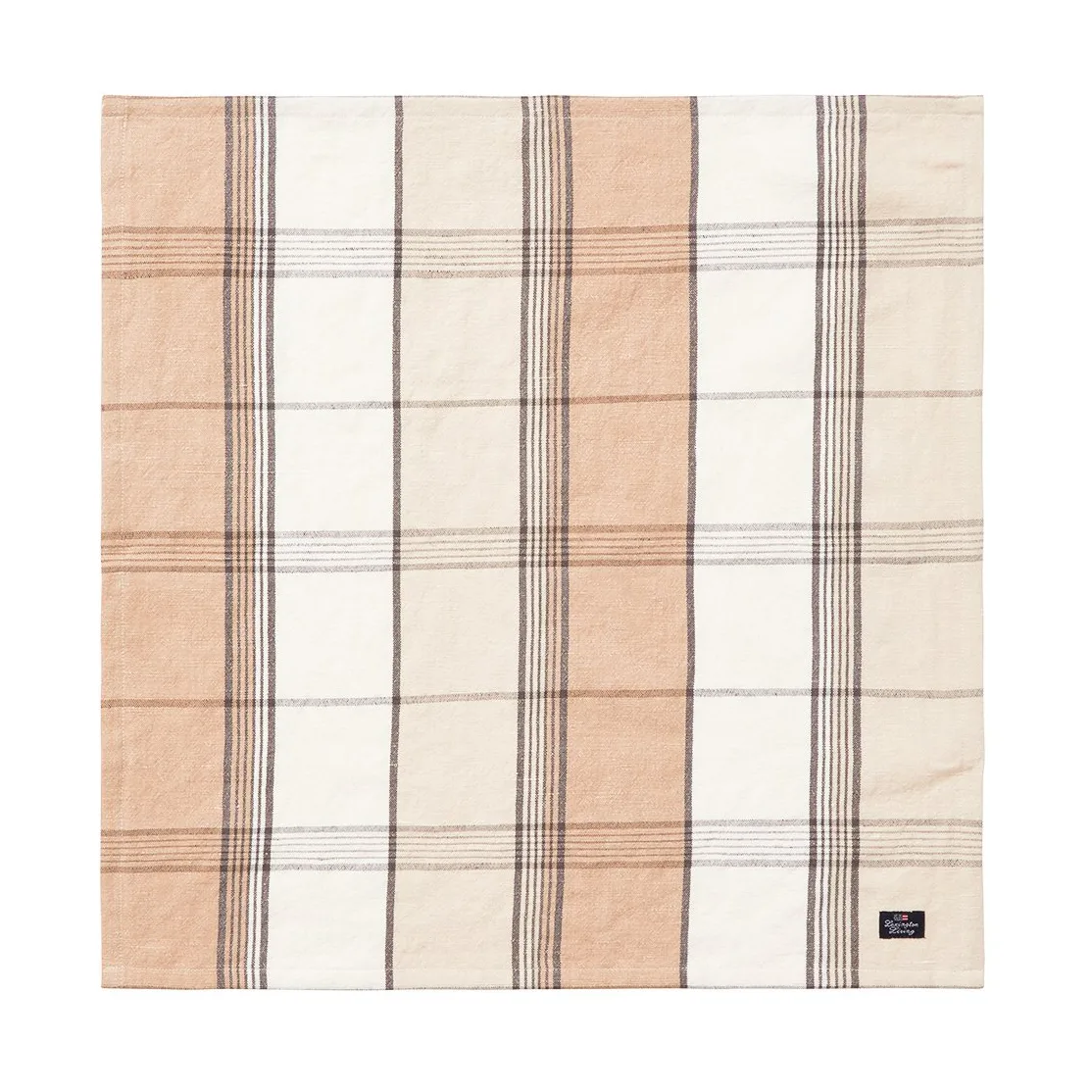 Lexington Checked Linen/Cotton tygservett 50x50 cm Beige