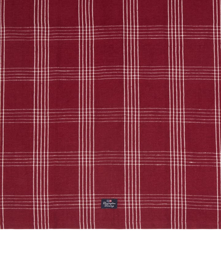 Checked linne/bomull kökshandduk 50x70 cm, Red-white Lexington