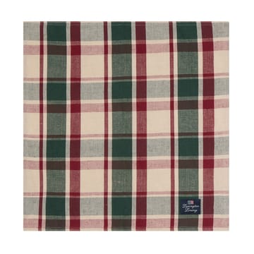 Checked linne/bomulls servett 50x50 cm - Green-red-beige - Lexington