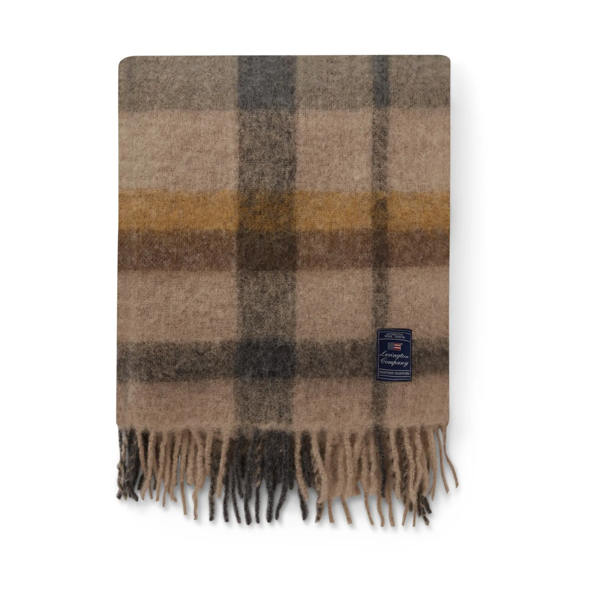 Checked Mohair Mix pläd 130x170 cm, Multi Lexington